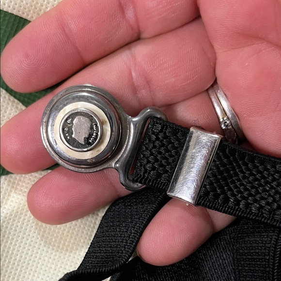 Unique Vintage Black Belt with Silver Accent main image 6